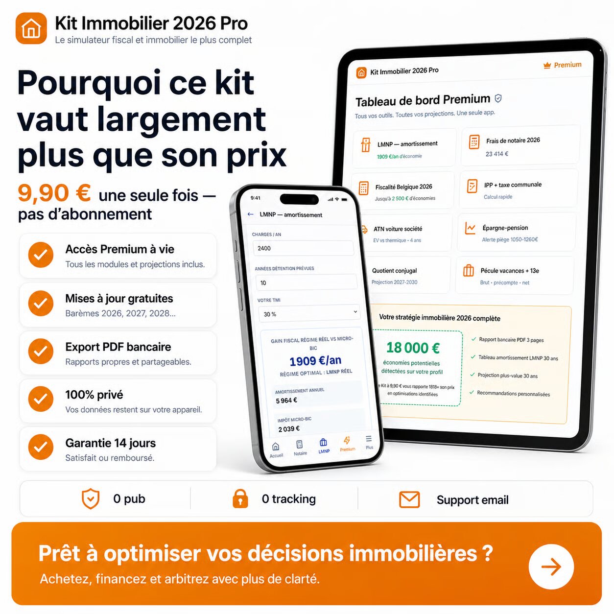 Module frais de notaire 2026 et capacité HCSF avec stress test pour primo-accédant et investisseur immobilier